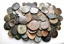A lot containing 107 bronze coins. Includes: Byzantine, early Medieval and Islamic. Fine to very fine. LOT SOLD AS IS, NO RETURNS. 107 coins in lot.
...