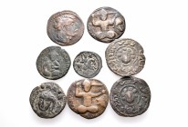 A lot containing 8 bronze coins. All: Islamic. Fine to about very fine. LOT SOLD AS IS, NO RETURNS. 8 coins in lot.


From the old stock of a well-...