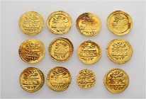 A lot containing 12 gold coins. All: Islamic. Weight: 9.20 g. Very fine to about extremely fine. LOT SOLD AS IS, NO RETURNS. 12 coins in lot.


Fro...
