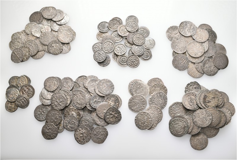 A lot containing 204 silver coins. All: Hungary: Sigismund (34), Bela II (26), M...