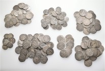 A lot containing 204 silver coins. All: Hungary: Sigismund (34), Bela II (26), Matthias I ( 25), Bela IV (7), Ludwig (57), Wladislaus II (10), others ...