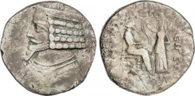 Ancient Greece
Tetradracma. 38-2 a.C. PHRAATES IV. PARTIA. Anv.: Busto barba larga. Rev.: Atenea coronando rey con diadema. 13,91 grs. Ve. Ø 27 mm. (R...