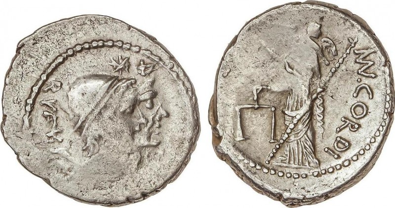 Roman Coins
Republic
Denario. 46 a.C. CORDIA-2b. Manius Cordius Rufus. Rev.: Ven...