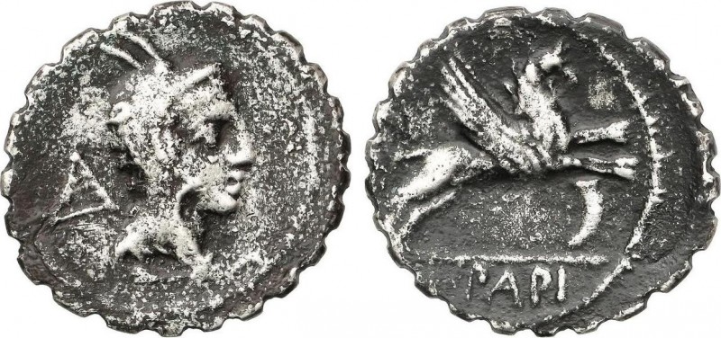 Roman Coins
Republic
Denario. 79 a.C. PAPIA-1. L. Papius. Anv.: Cabeza de Juno S...
