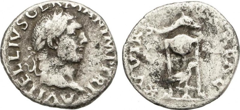 Roman Coins
Empire
Denario. Acuñada el 69 d.C. VITELIO. Anv.: A. VITELLIVS GERMA...