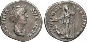 Roman Coins
Empire
Denario. Acuñada el 138-141 d.C. FAUSTINA MADRE. Anv.: FAVSTINA AVGVSTA. Busto a derecha. Rev.: IVNONI REGINAE. Juno en pie a izqui...