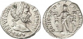Roman Coins
Empire
Denario. Acuñada el 197-198 d.C. SEPTIMO SEVERO. Anv.: L. SEPT. SEV. PERT. AVG. IMP. X. Cabeza laureada a derecha. Rev.: CONCORDIAE...