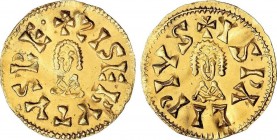 Visigothic Coins
Triente. SISEBUTO (612-621). ISPALI (Baética). 1,46 grs. AU. La 1ª S de SISEBUTVS invertida. (Cospel algo doblado, pequeña grieta). M...