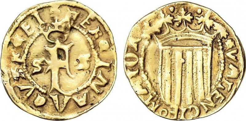 Medieval Coins
Catalonia - Aragon
1/2 Ducado. FERRAN II. VALENCIA. Anv.: F coron...