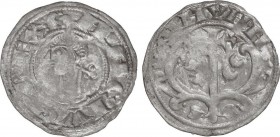 Medieval Coins
Kingdom of Navarra
Dinero. SANCHO VI. Anv.: ¶SANCIVS REX. Efigie a izquierda. Rev.: NAVARA en arco sobre árbol superado de cruz a cuyos...