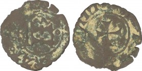 Medieval Coins
Kingdom of Navarra
Cornado. (1483-1512). JUAN DE ALBRET y CATALINA DE FOIX. Anv.: IK coronadas. Rev.: Cruz. 0,57 grs. Ve. RARA. Cru.Vs-...