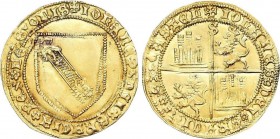 Medieval Coins
Kingdom of Castilla and León
Dobla de la Banda. JUAN II (1406-1454). SEVILLA. 4,61 grs. AU. La leyenda del anverso termina en LEGIONIS ...
