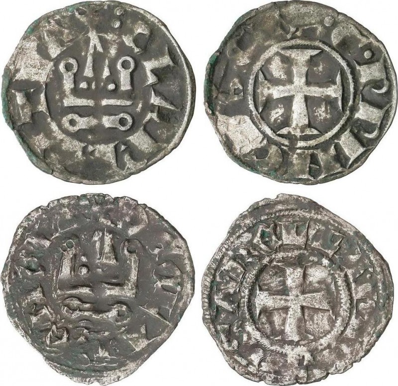 Medieval Coins
The Crusades
Lote 2 monedas Diner Tornés. Ve. ACAYA (Corinto) e I...