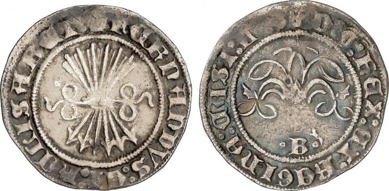 Spanish Monarchy
Ferdinand and Isabella
1/2 Real. BURGOS. Anv.: B en campo. 1,55...