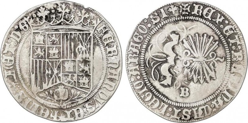 Spanish Monarchy
Ferdinand and Isabella
1 Real. BURGOS. Anv.: Sin marcas. Rev.: ...