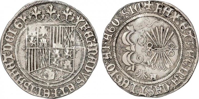 Spanish Monarchy
Ferdinand and Isabella
1 Real. CORUÑA. Anv.: o - Escudo - o. Re...