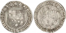 Spanish Monarchy
Ferdinand and Isabella
1 Real. CUENCA. Anv.: Sin marcas. Rev.: 3 Puntos en forma de triángulo - C. Hoja de perejil en leyenda. 3,24 g...