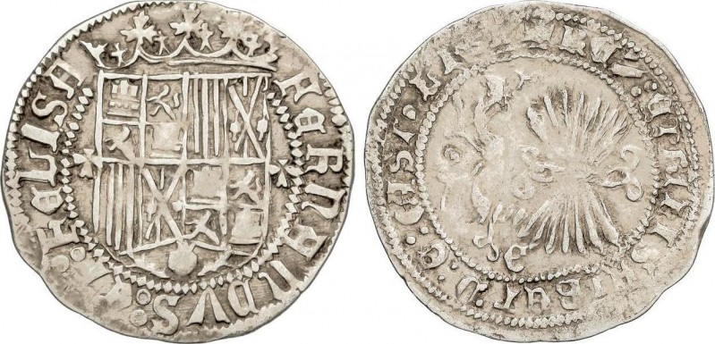 Spanish Monarchy
Ferdinand and Isabella
1 Real. GRANADA. Anv.: Escudo entre cruc...