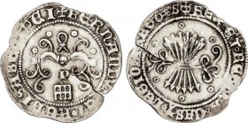 Spanish Monarchy
Ferdinand and Isabella
1/2 Real. SEGOVIA. Anv.: P / Acueducto. Rev.: Haz de 6 flechas, alrededor 6 circulitos. 1,69 grs. (Grieta). AC...