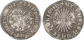 Spanish Monarchy
Ferdinand and Isabella
1/2 Real. SEVILLA. Anv.: S / ¶y 8 puntos. Rev.: 7 flechas entre 3 puntos. 1,65 grs. Bonita pátina. RARA ASÍ. A...