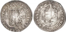 Spanish Monarchy
Ferdinand and Isabella
1 Real. SEVILLA. Rev.: S - Escudo - S. 3,30 grs. Anterior a la Pragmática. Pátina. RARA. AC-407. (MBC). 