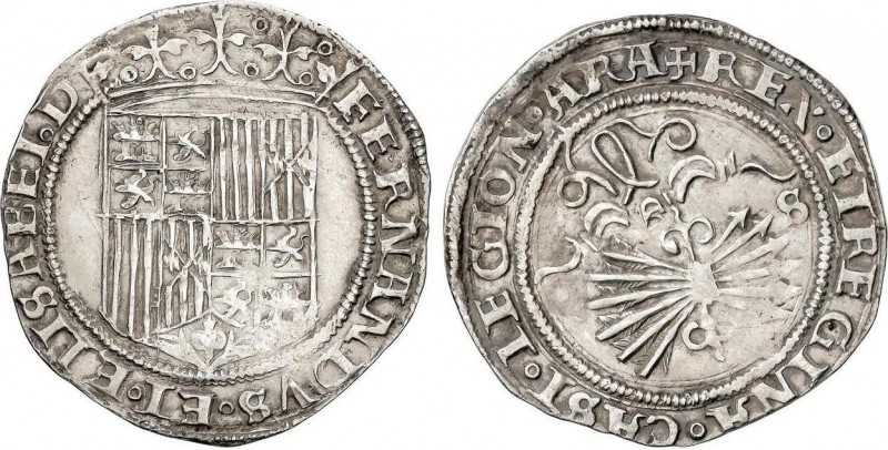 Spanish Monarchy
Ferdinand and Isabella
1 Real. SEVILLA. Anv.: Sin marcas. Rev.:...