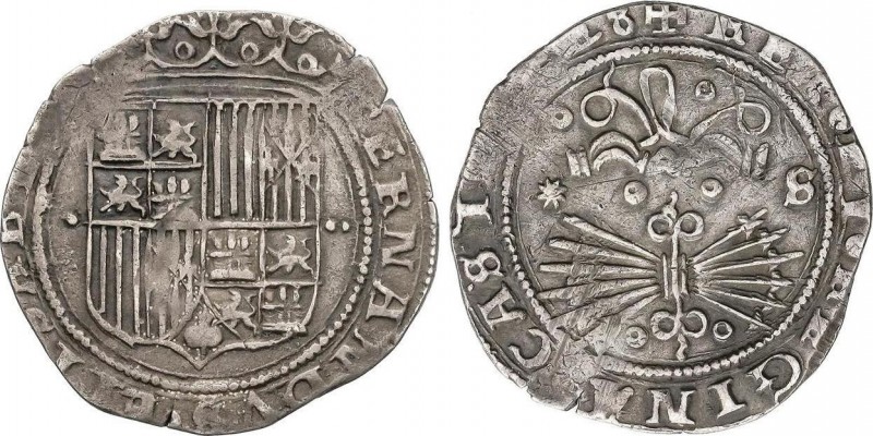 Spanish Monarchy
Ferdinand and Isabella
1 Real. SEVILLA. 3,30 grs. Ex colección ...