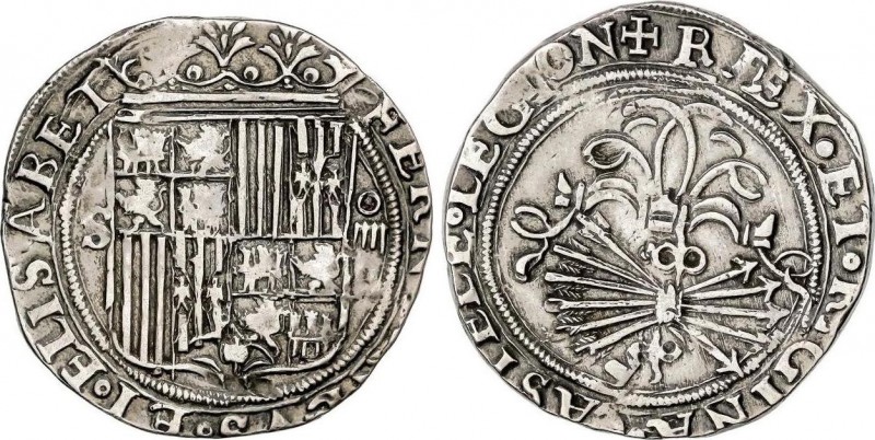 Spanish Monarchy
Ferdinand and Isabella
4 Reales. SEVILLA. Anv.: S - Escudo - ¶....