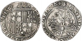 Spanish Monarchy
Ferdinand and Isabella
4 Reales. SEVILLA. Anv.: S - Escudo - ¶. Rev.: 5 puntas de flecha. 13,64 grs. Pátina. MUY ESCASA. AC-560. MBC+...