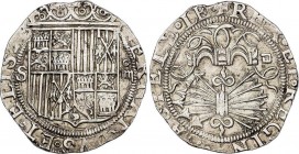 Spanish Monarchy
Ferdinand and Isabella
4 Reales. SEVILLA. Anv.: S - Escudo - ¶. Rev.: ¶en campo. 6 flechas. RARA ASÍ. AC-564. EBC. 