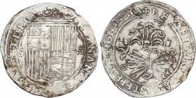 Spanish Monarchy
Ferdinand and Isabella
8 Reales. SEVILLA. Anv.: S - Escudo - VIII. Rev.: ¶en campo. 6 flechas. 27,30 grs. AC-577. MBC+. 