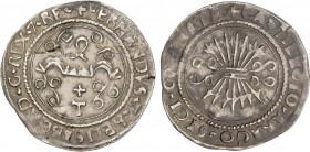 Spanish Monarchy
Ferdinand and Isabella
1/2 Real. TOLEDO. Anv.: + / T. Rev.: 7 flechas. 1,64 grs. Pátina. AC-284. MBC+. 