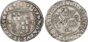 Spanish Monarchy
Ferdinand and Isabella
1 Real. TOLEDO. Anv.: M - Escudo - T. 3,33 grs. Pátina. AC-469. MBC+/EBC-. 
