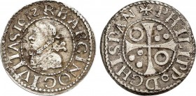Spanish Monarchy
Philip III
1/2 Croat. 1612. BARCELONA. 1,36 grs. Leyendas de anverso y reverso intercambiadas. MUY RARA. AC-376. MBC. 