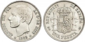 Alfonso XII
1 Peseta. 1882 (*18-82). M.S.-M. MBC+. 