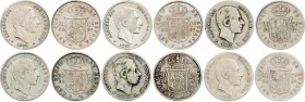 Alfonso XII
Serie 6 monedas 20 Centavos de Peso. 1880 a 1885. MANILA. Todas diferentes. Colección completa. A EXAMINAR. BC+ a EBC. 