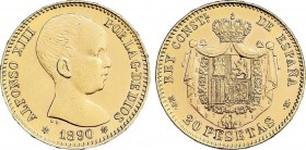 Alfonso XIII
20 Pesetas. 1890 (*18-90). M.P.-M. MBC+/EBC-. 