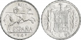 Estado Español
10 Céntimos. 1941. PLVS con V. Brillo original. VS-277.1. SC. 