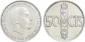 Estado Español
50 Céntimos. 1966 (*19-70). Procedente de tira F.N.M.T. PRUEBA. 