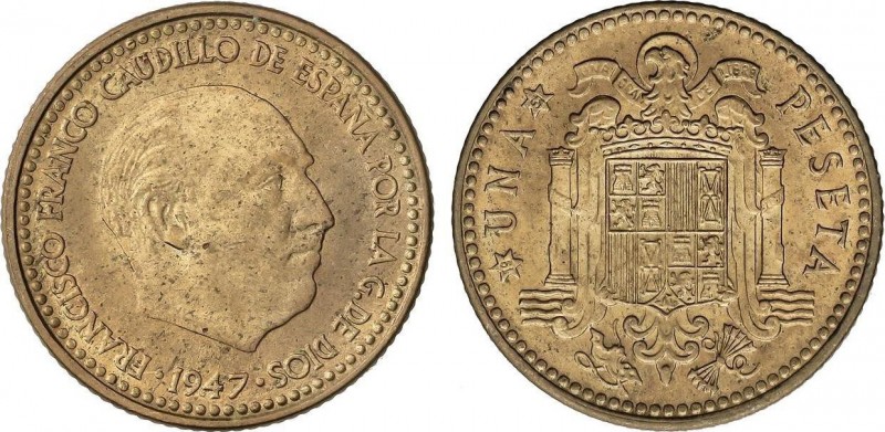 Estado Español
1 Peseta. 1947 (*19-51). (Leves manchitas en anverso). SC-. 