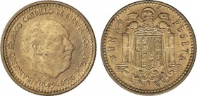 Estado Español
1 Peseta. 1947 (*19-51). (Leves manchitas en anverso). SC-. 