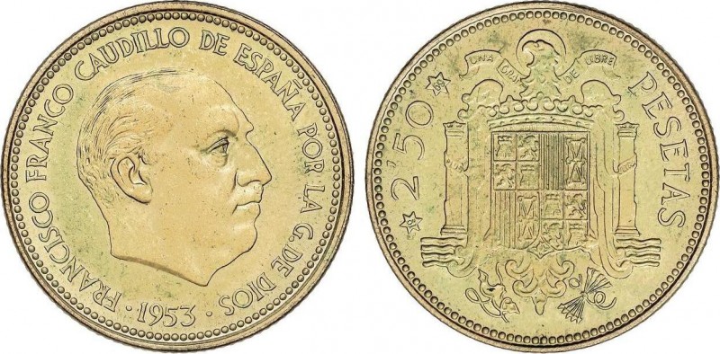 Estado Español
2,50 Pesetas. 1953 (*19-69). Procedente de tira F.N.M.T. Tirada: ...