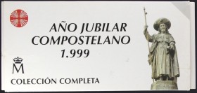 Juan Carlos I
Juan Carlos I
Serie 5 monedas 2.000 (3), 10.000 y 80.000 Pesetas. 1999. AÑO JUBILAR COMPOSTELANO. AR (4), AU. En estuche original, con c...