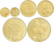 Juan Carlos I
Ecu Issues
Serie 3 monedas 10, 50 y 100 Ecu. 1989. AU. Plus Ultra, Felipe II y Carlos V. FDC. 