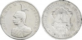 World Coins
German East Africa
2 Rupias. 1894. GUILLERMO II. 23,03 grs. AR. (Rayitas y golpecitos). KM-5. MBC-. 