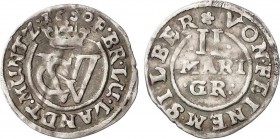 World Coins
German States
2 Mariengroschen. 1650. BRUNSWICK-LÜNEBURG-CALENBERG. 1,03 grs. AR. KM-51. MBC. 