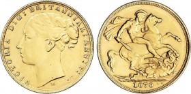 World Coins
Australia
Soberano. 1879-A. MELBOURNE. 8 grs. AU (750). Reproducción moderna. Tipo-KM7. SC. 