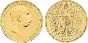 World Coins
Austria
10 Coronas. 1909. 3,37 grs. AU. Fr-512; KM- 2815. EBC/EBC+. 