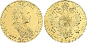 World Coins
Austria
4 Ducados. 1915. FRANCISCO JOSÉ I. 13,93 grs. AU. Reacuñación oficial (Restrike). Fr-488 ; KM-2276. SC. 