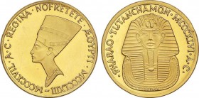 World Coins
Egypt
Medalla. Anv.: NEFERTITI 1363 - 1317 a.C. Rev.: TUTANKAMON 1346 a.C. 3,02 grs. AU (999). Ø20 mm. (Levísimas rayitas). (PROOF). 
